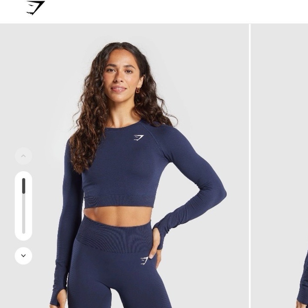 Women's Navy Long Sleeve Top